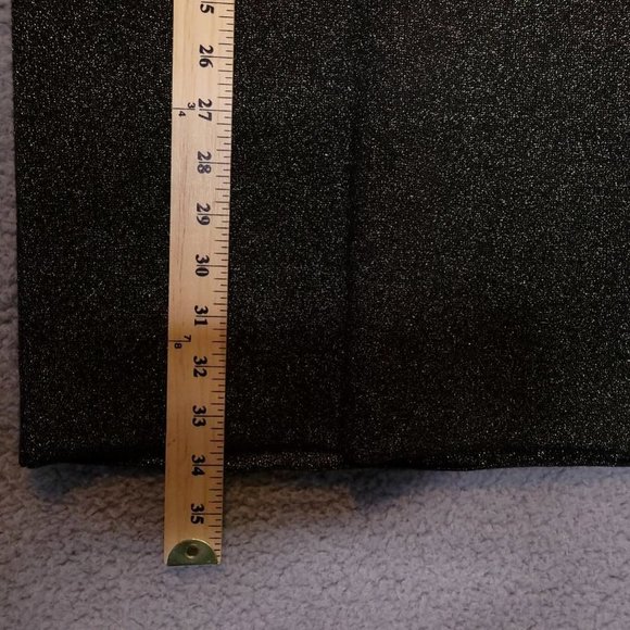 A.L.C. Womens Samuel Bodycon‎ Dress Black Gold Metallic Mock Neck Long Sleeve XS - Picture 4 of 10